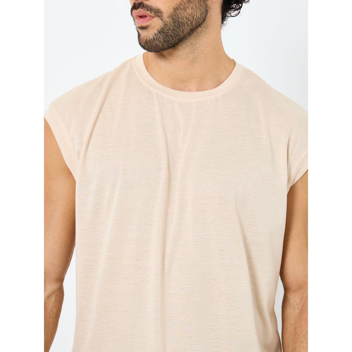 Styli Solid Tank Top and Striped Shorts Set-men-clothing-nightwear-sets-image-3