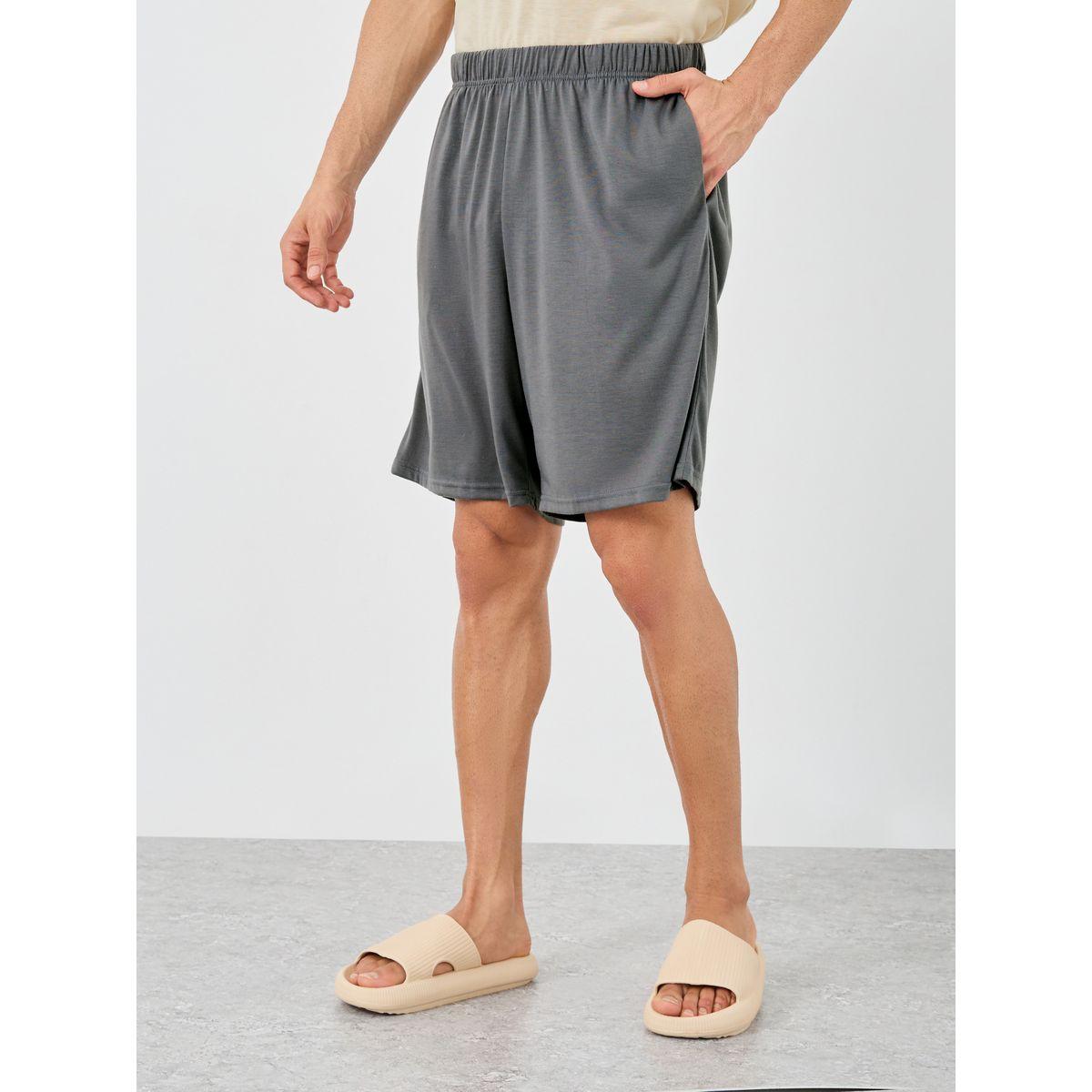 Styli Graphic Print T-Shirt and Solid Shorts Set-men-clothing-nightwear-sets-image-5
