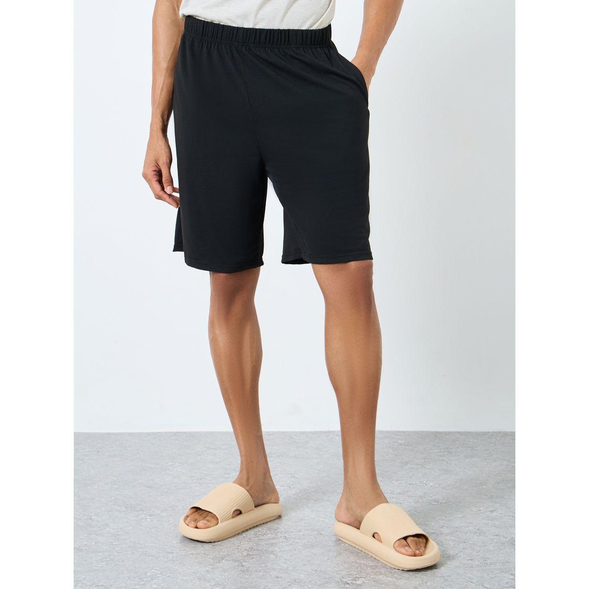 Styli Graphic Print T-Shirt and Solid Shorts Set-men-clothing-nightwear-sets-image-5