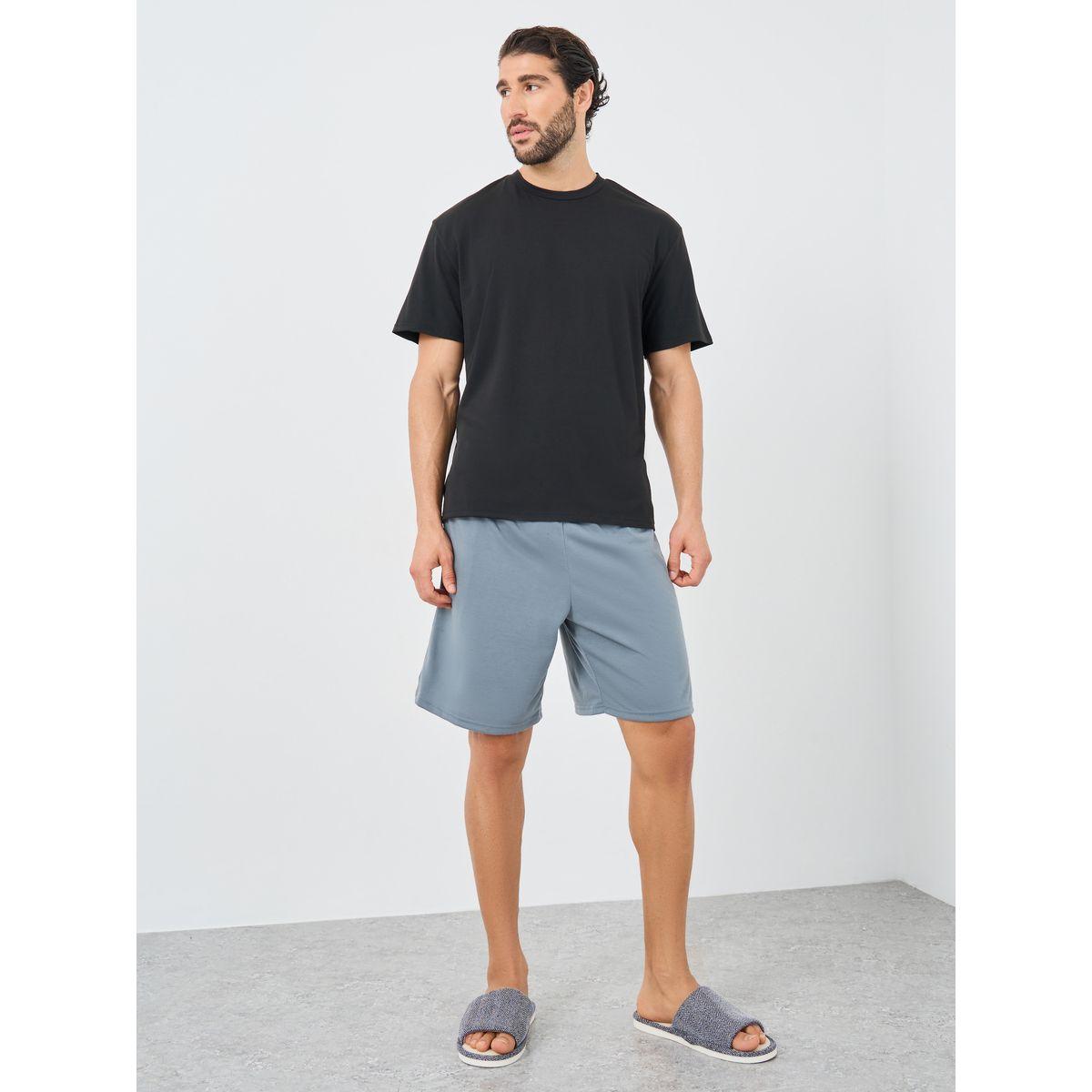 Styli Back Graphic Print T-Shirt and Shorts Set-men-clothing-nightwear-sets-image-2