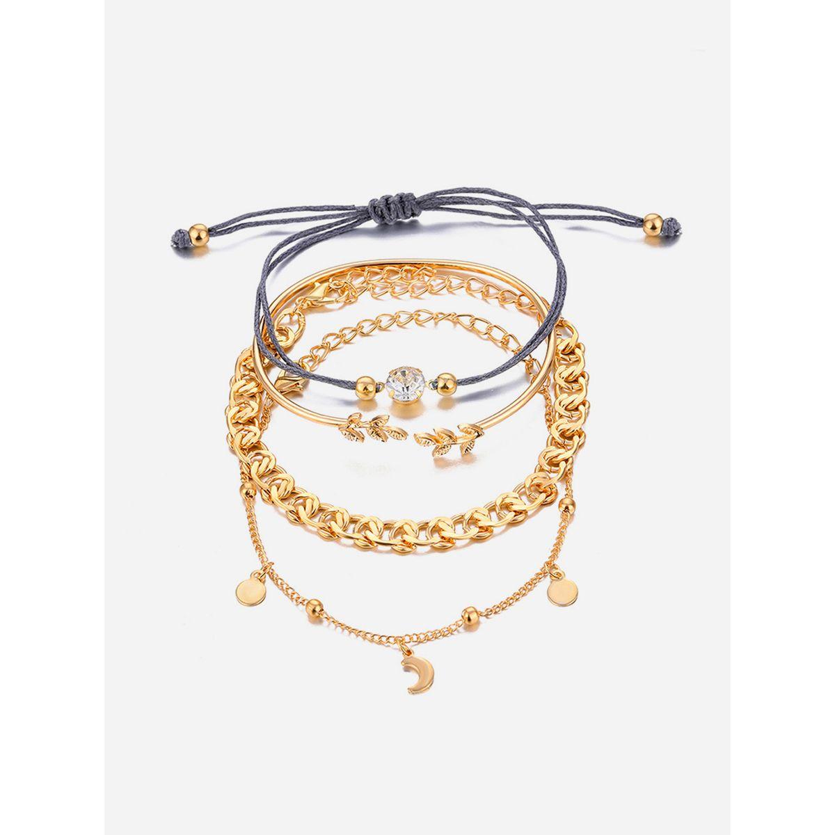 مجموعة من 4 أساور يد كاجوال-women-watchesandjewellery-jewellery-banglesandbracelets-image-1