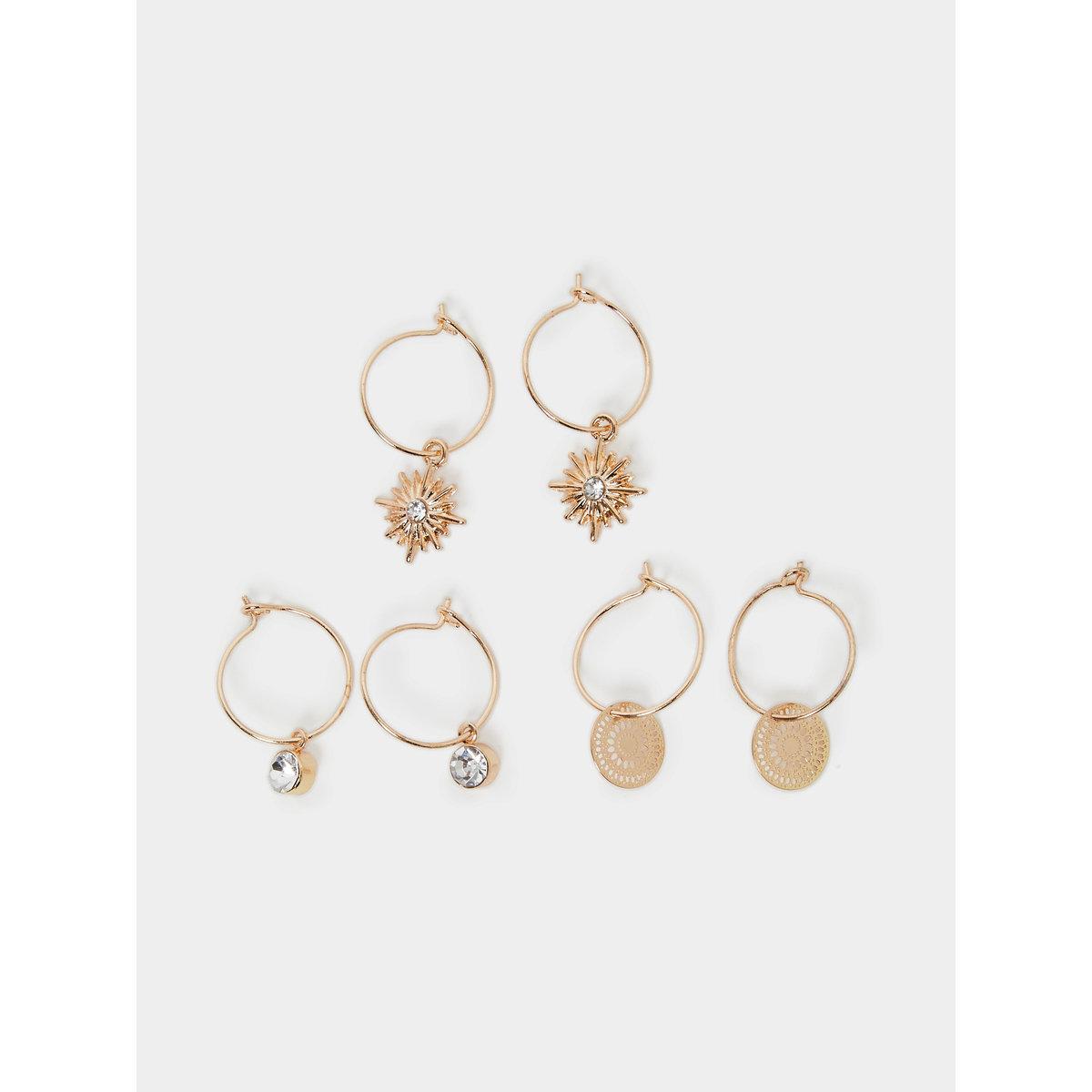 مجموعة من 3 - أقراط هوب-women-watchesandjewellery-jewellery-earrings-image-2