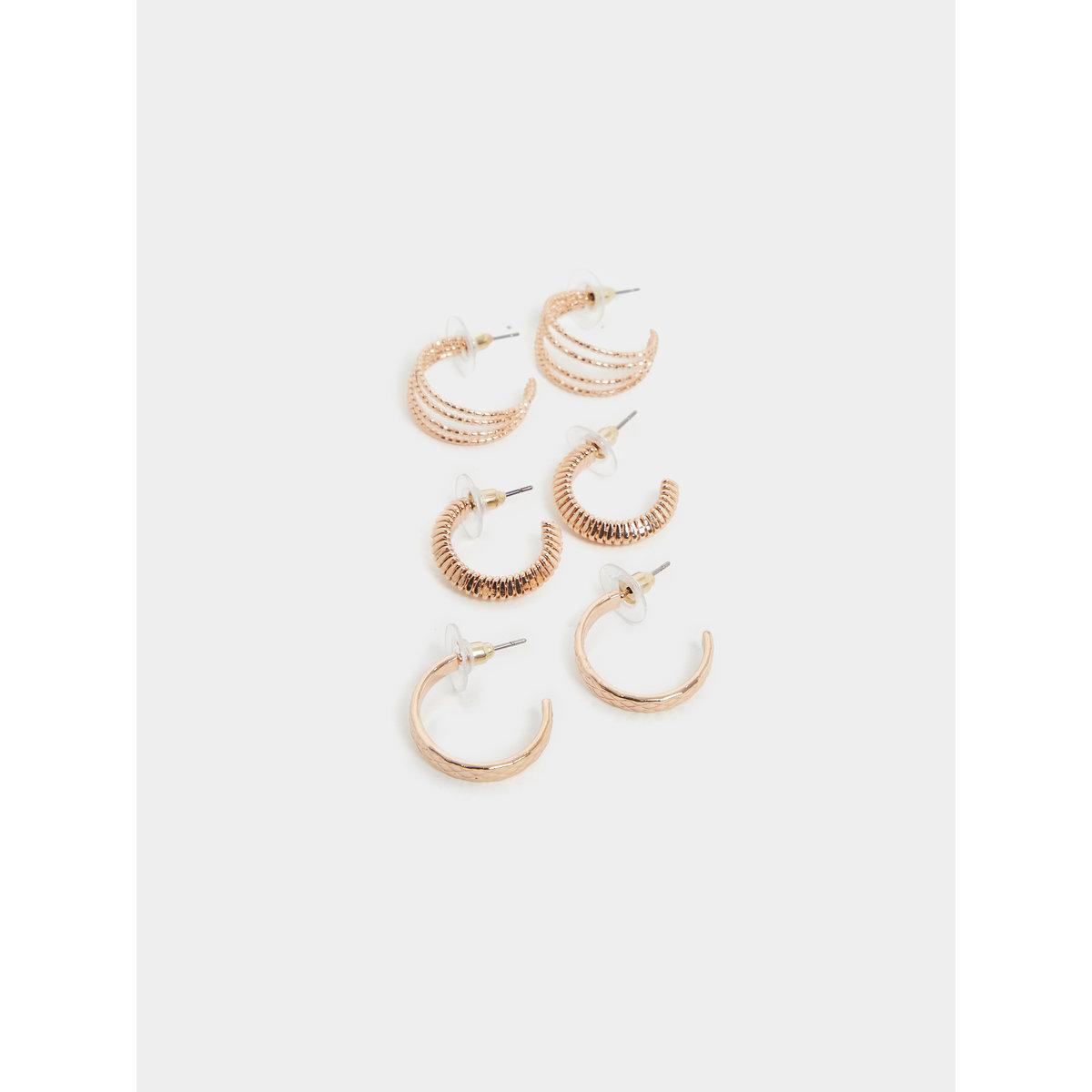 مجموعة من 3 - أقراط هوب-women-watchesandjewellery-jewellery-earrings-image-1