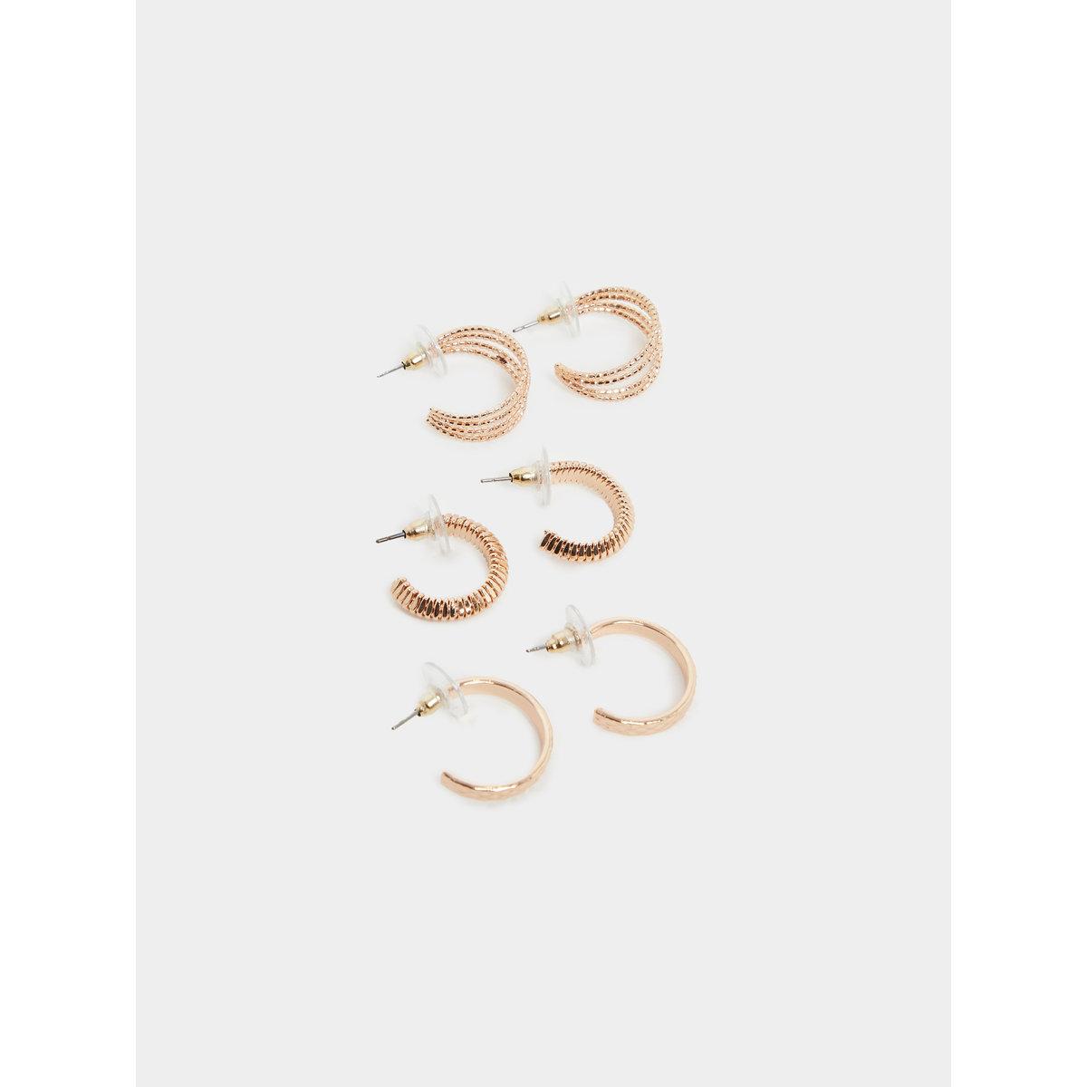 مجموعة من 3 - أقراط هوب-women-watchesandjewellery-jewellery-earrings-image-2