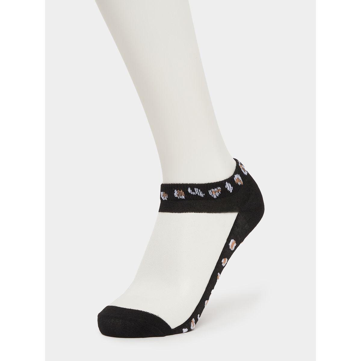 Styli Set of 5 - Leopard Print Ankle Socks-women-socksandstockings-image-2