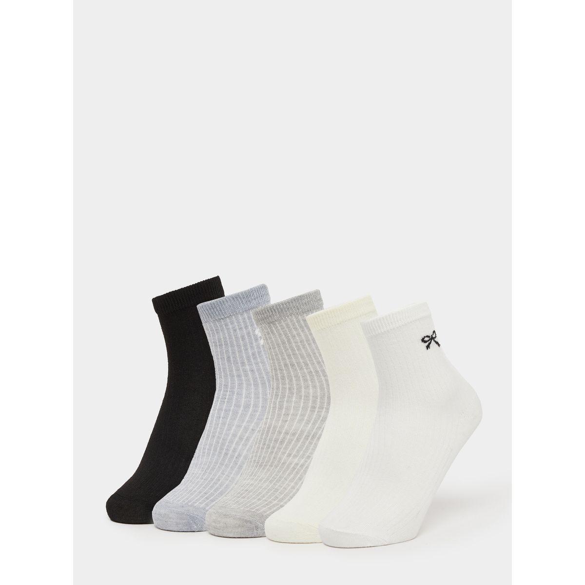 مجموعة من 5 - جوارب بطبعة فيوكة-women-socksandstockings-image-1