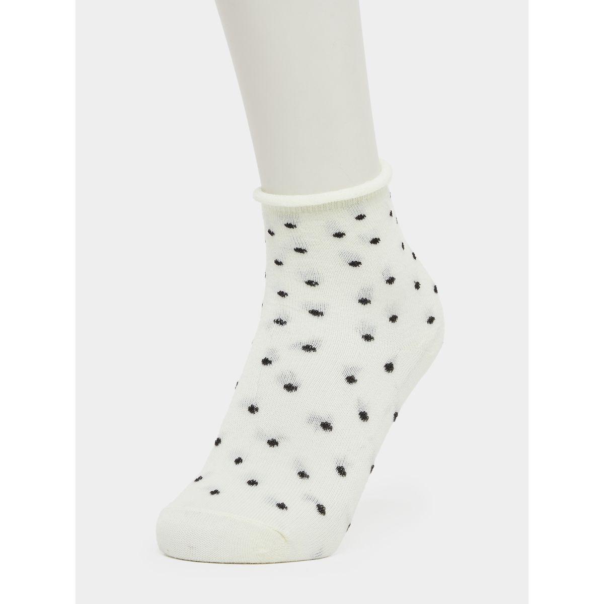Styli Set of 5 - Polka Dot Print Crew Socks-women-socksandstockings-image-6