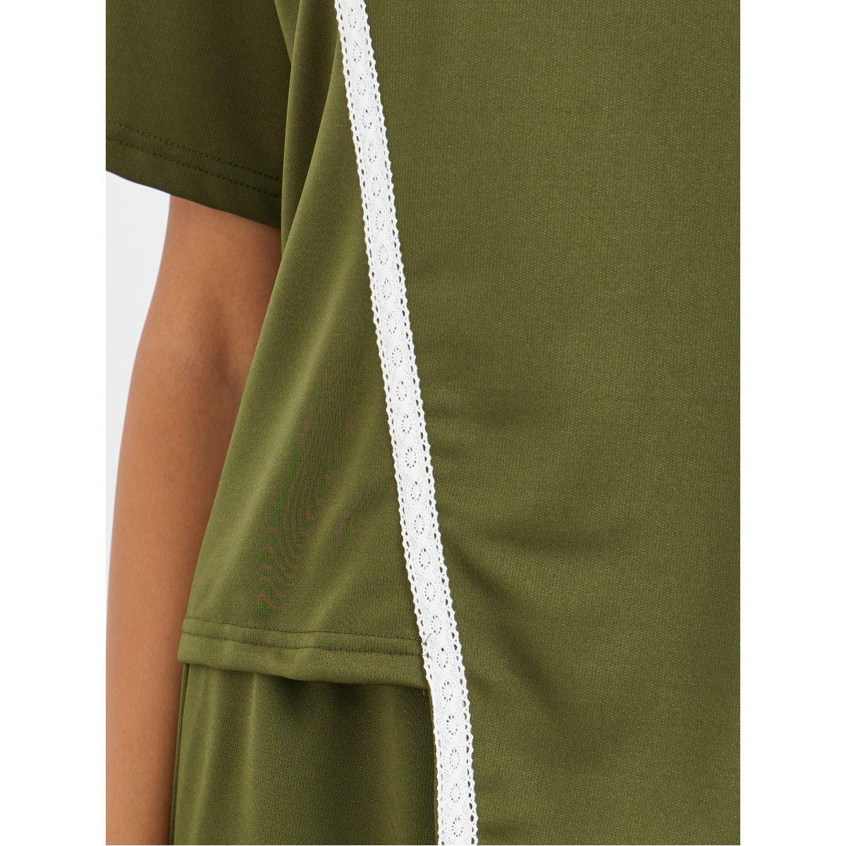 Styli Lace Trim Round Neck Top and Pants Co-Ords-women-clothing-coordsets-image-3