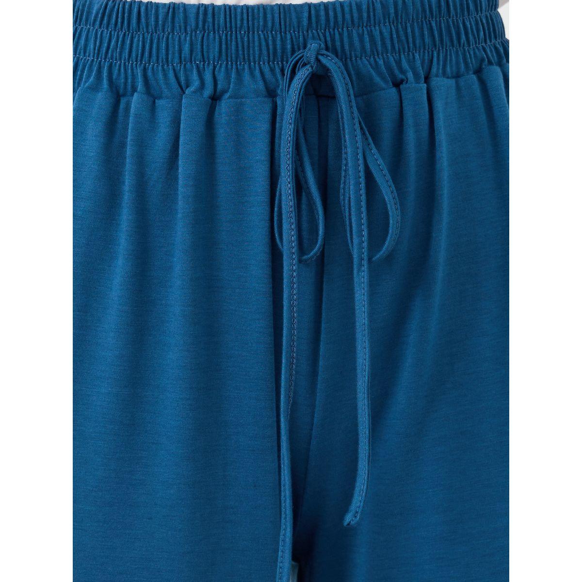 بنطال سادة بقصة فضفاضة وأربطة-women-clothing-bottoms-trousers-image-2