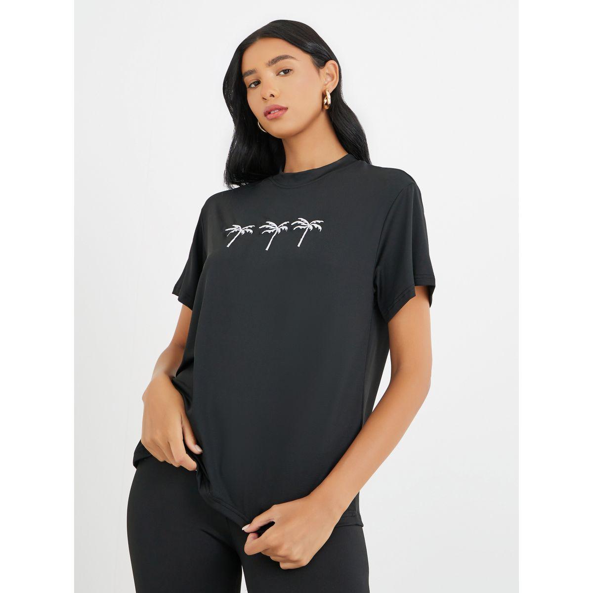 طقم منسق من ليقنز وتيشيرت مُطرّز بياقة دائرية-women-clothing-coordsets-image-3