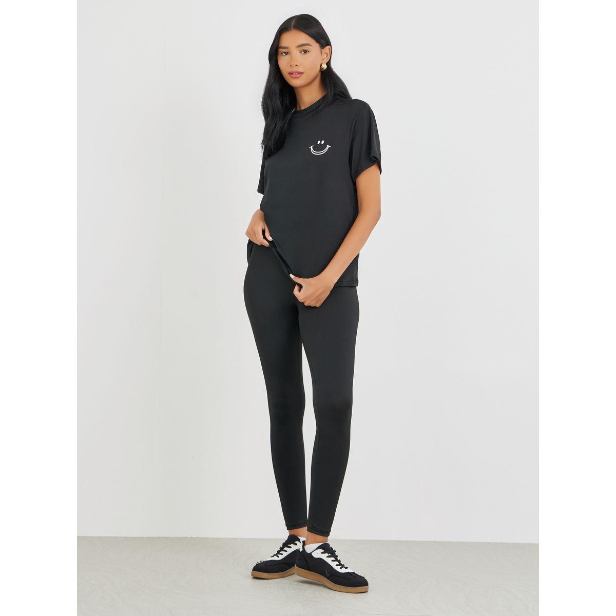 طقم منسق من ليقنز وتيشيرت بأكمام قصيرة-women-clothing-coordsets-image-2
