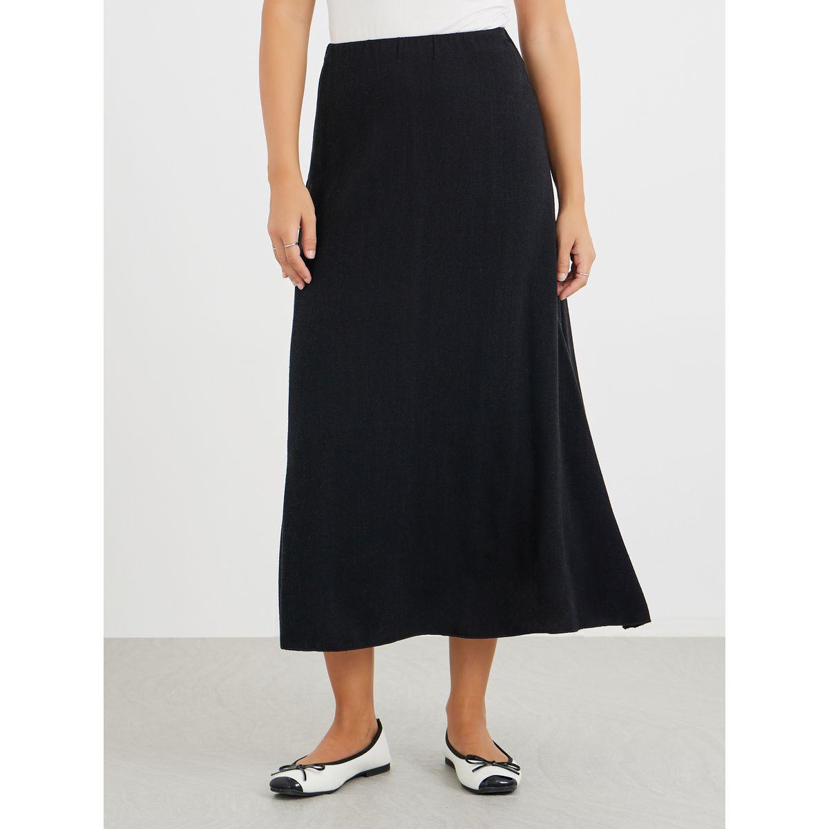 Styli Solid Mid Rise A-Line Midi Skirt-women-clothing-bottoms-skirts-image-2