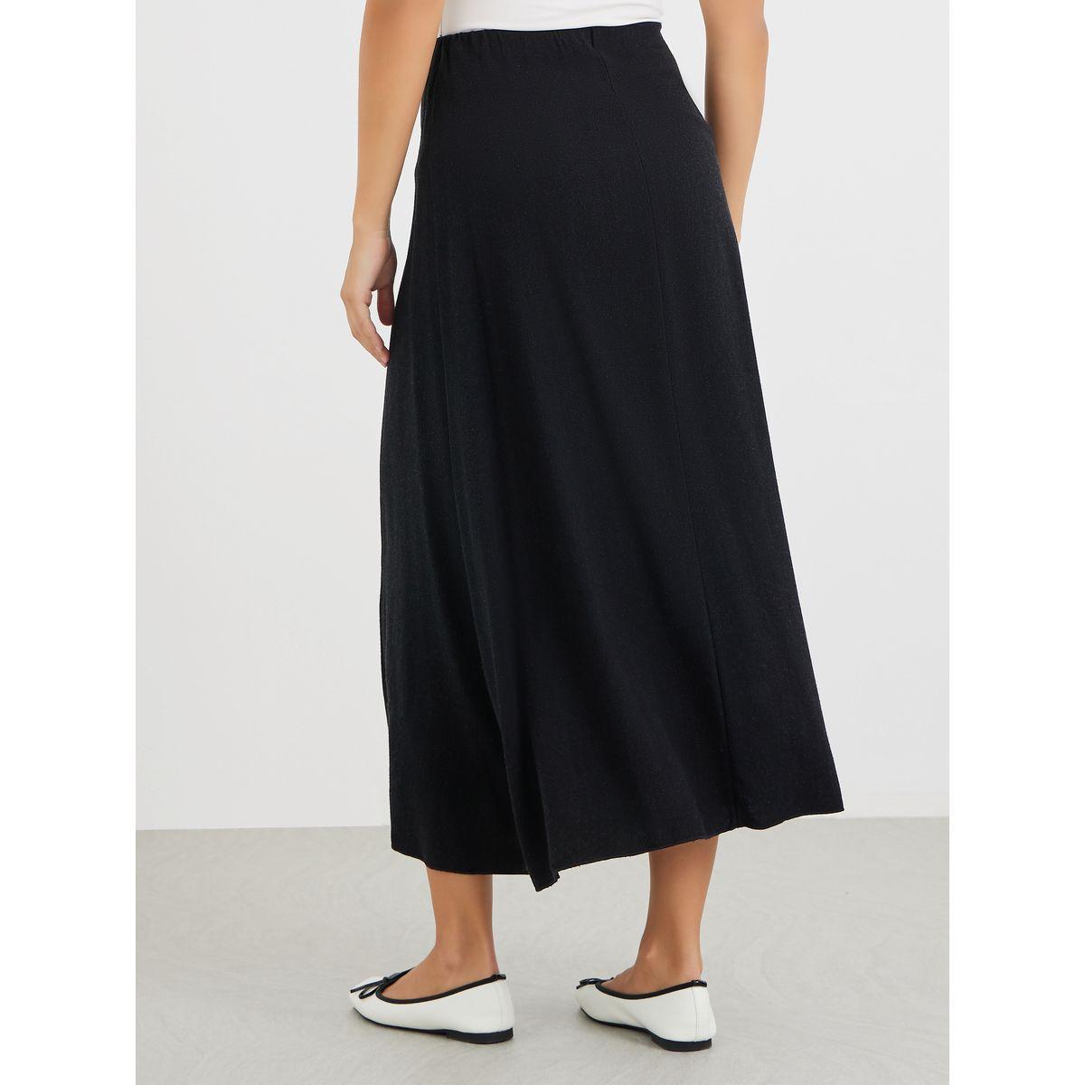 Styli Solid Mid Rise A-Line Midi Skirt-women-clothing-bottoms-skirts-image-4