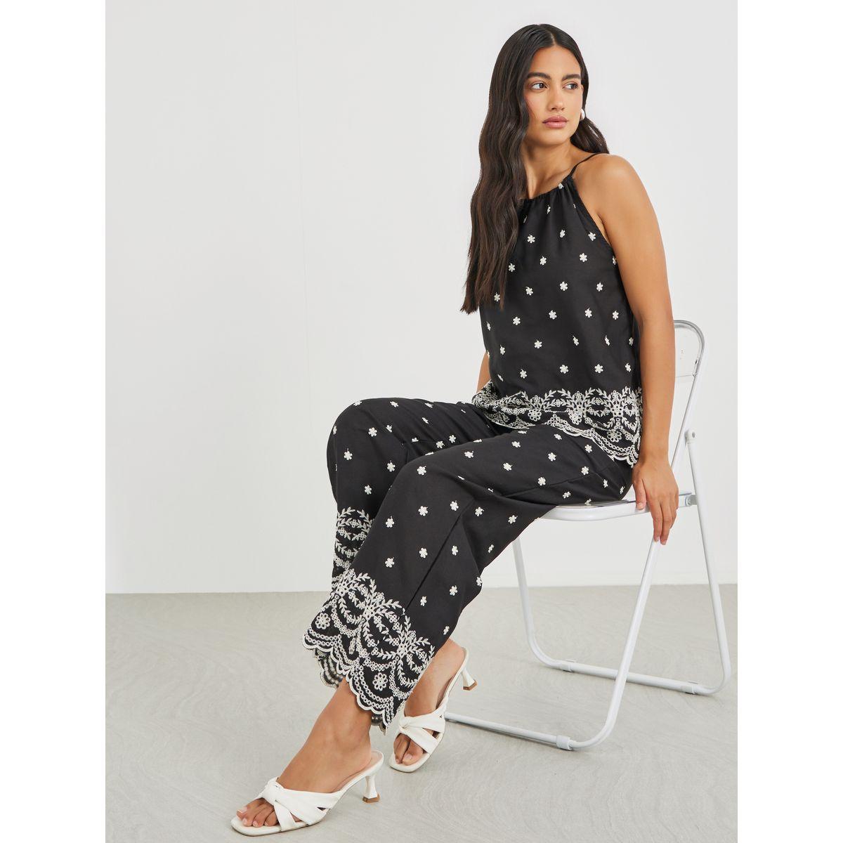 بنطال بأرجل واسعة وحافة بدانتيل-women-clothing-bottoms-trousers-image-1