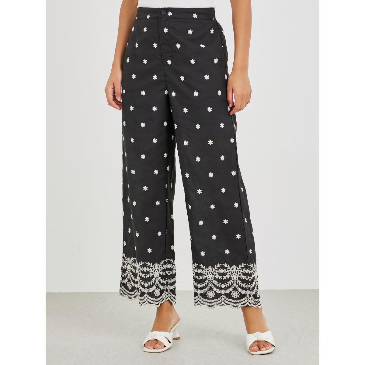بنطال بأرجل واسعة وحافة بدانتيل-women-clothing-bottoms-trousers-image-2