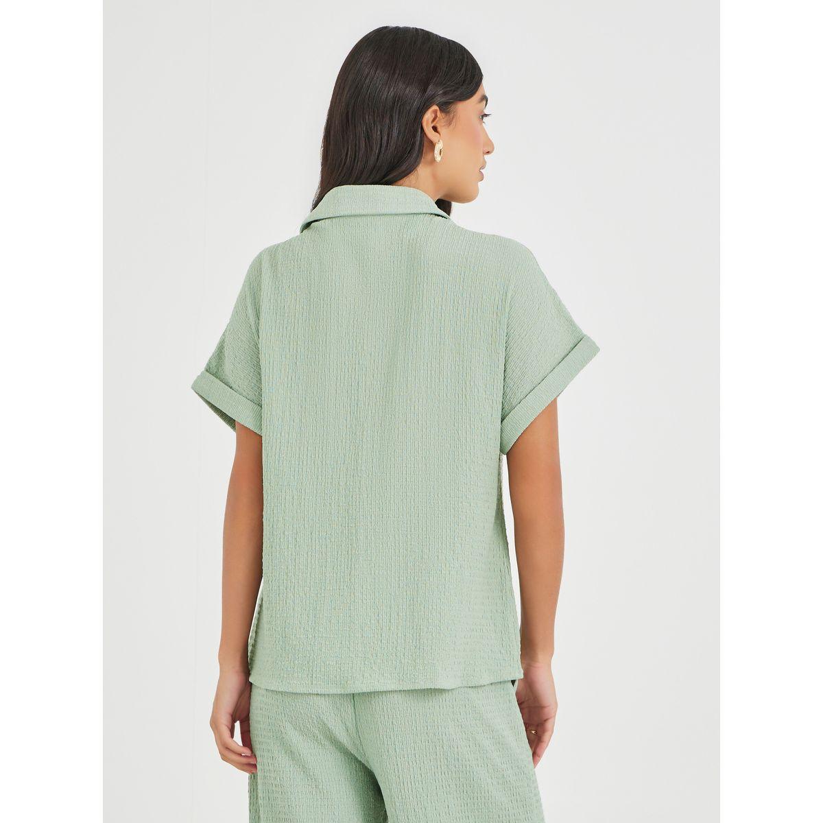بلوزة بأكمام قصيرة وأزرار-women-clothing-shirtsandblouses-shirts-image-4