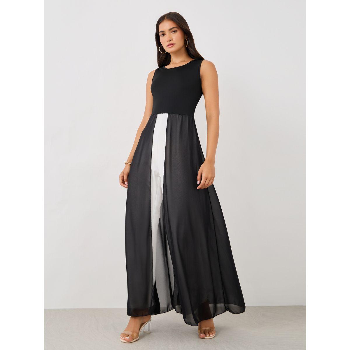 جمبسوت بدون أكمام بنمط كُتل الألوان-women-clothing-jumpsuits-image-2