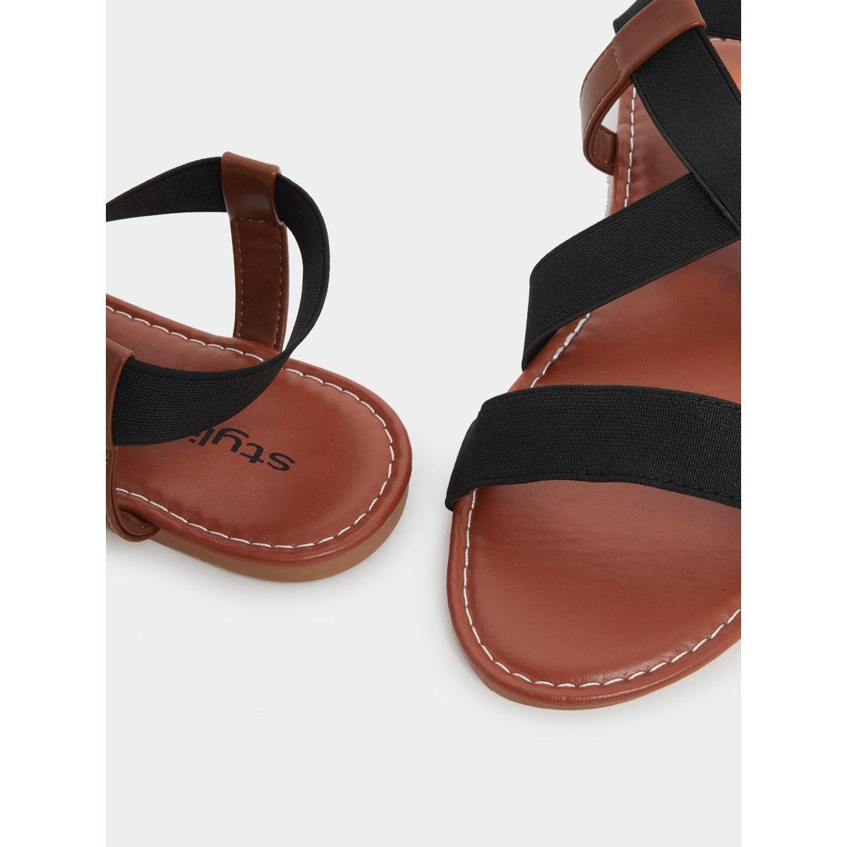 صندل فلات بسير كاحل مطاطي-women-shoes-sandals-flats-image-4