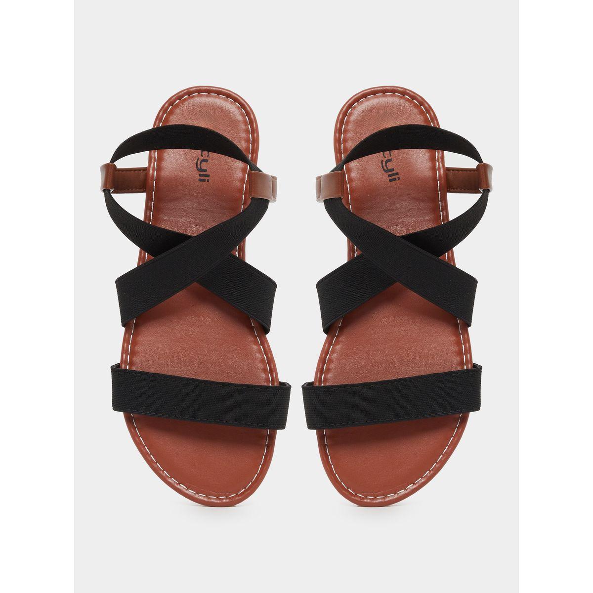 صندل فلات بسير كاحل مطاطي-women-shoes-sandals-flats-image-2