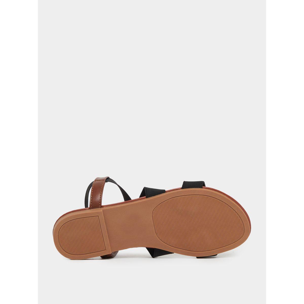 Styli Elasticated Ankle Strap Flat Sandals-women-shoes-sandals-flats-image-6