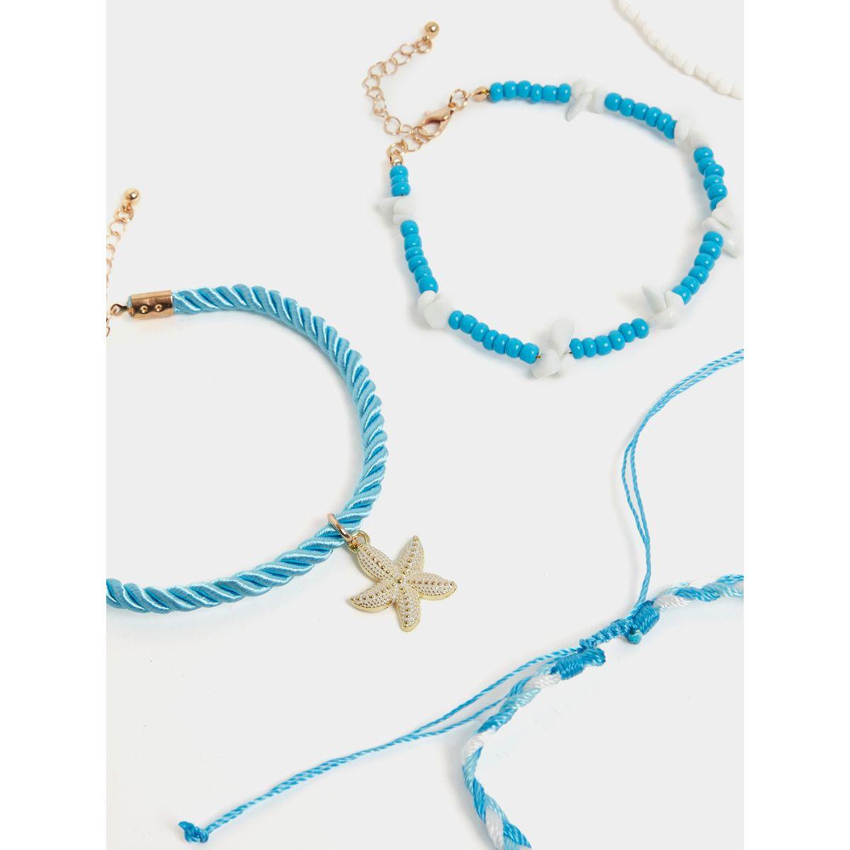 Styli Set of 5 - Sea Charm Anklet-women-watchesandjewellery-jewellery-anklets-image-2