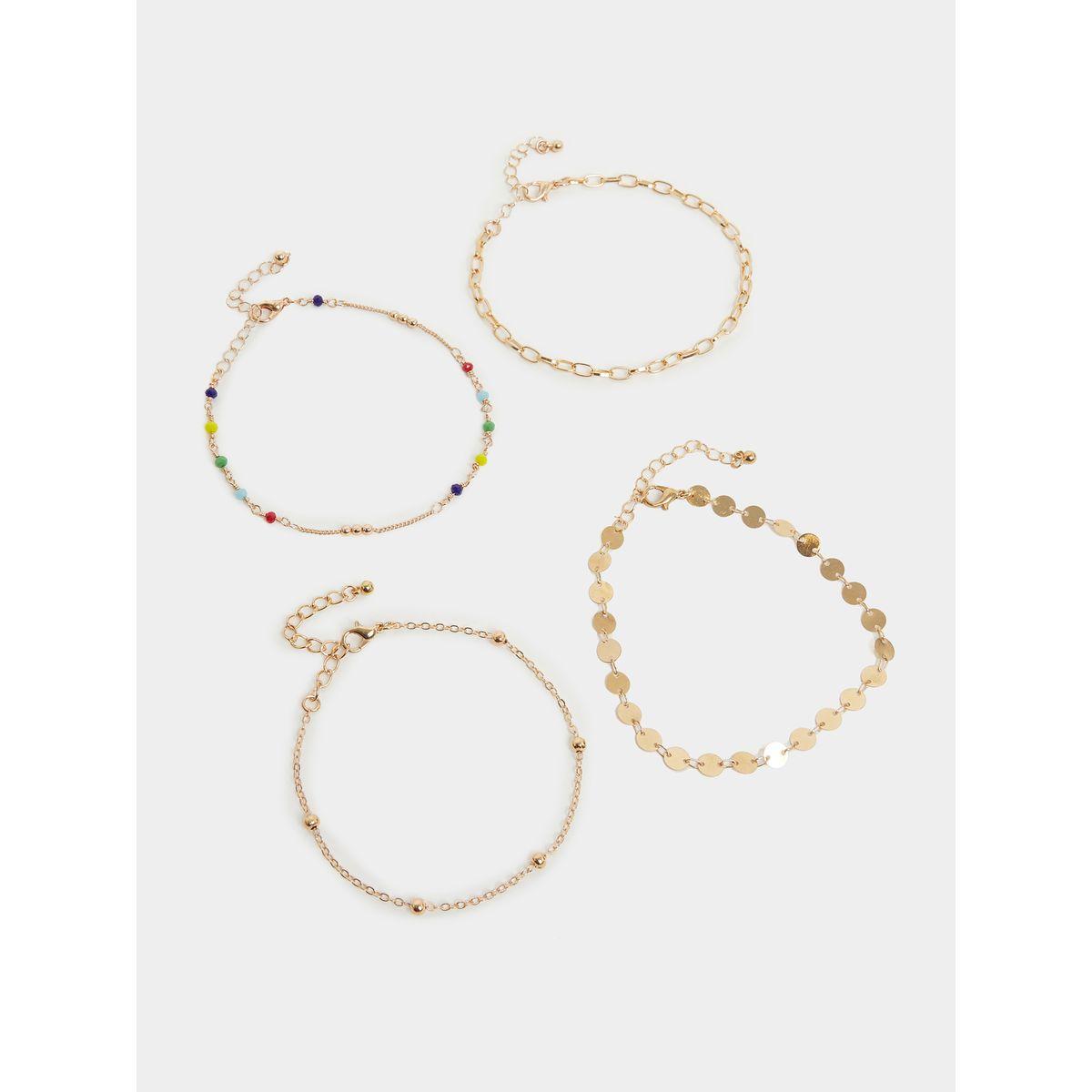 Styli Set of 4 - Link Chain Anklet with Lobster Clasp-women-watchesandjewellery-jewellery-anklets-image-1