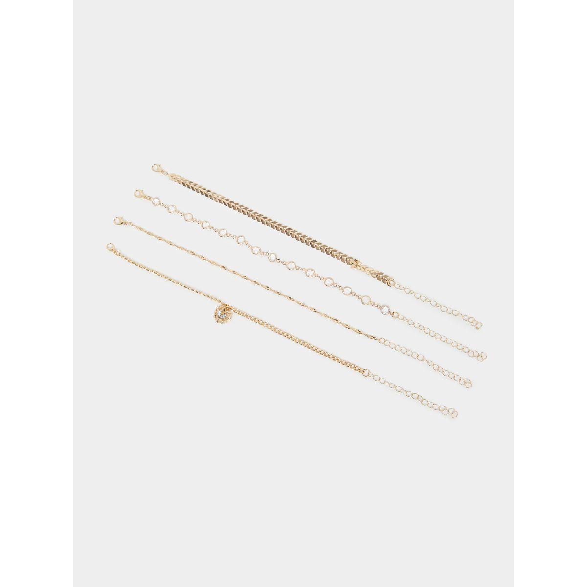 Styli Set of 4 - Embellished Drop Anklet-women-watchesandjewellery-jewellery-anklets-image-2