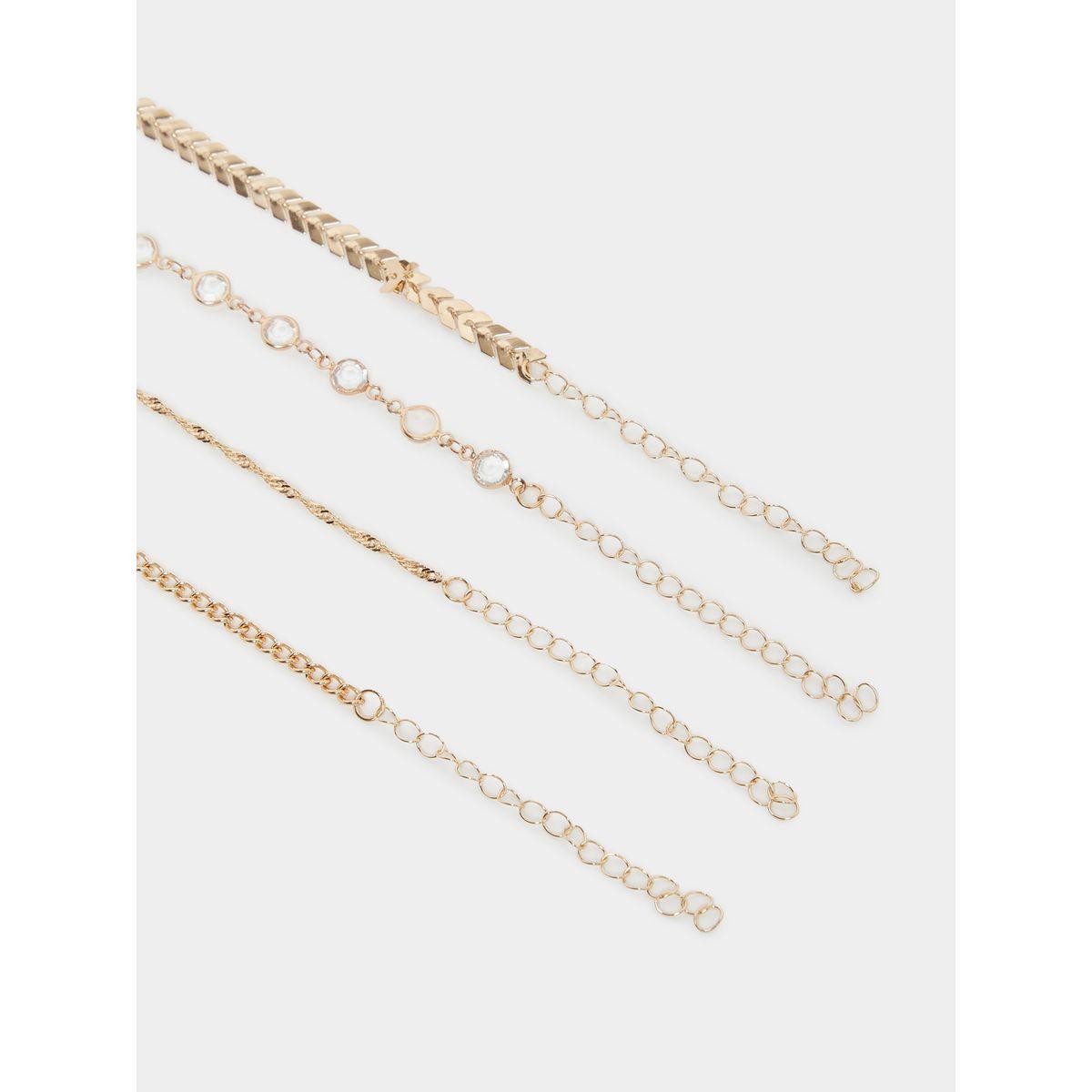 Styli Set of 4 - Embellished Drop Anklet-women-watchesandjewellery-jewellery-anklets-image-4