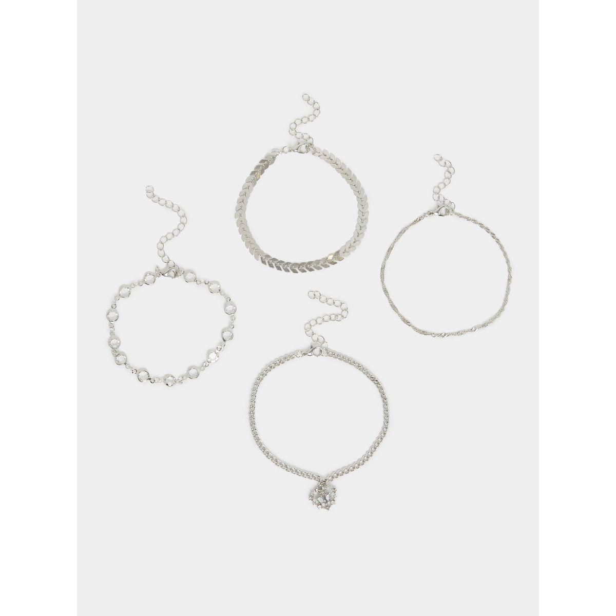 مجموعة من 4 خلاخيل كاجوال-women-watchesandjewellery-jewellery-anklets-image-1