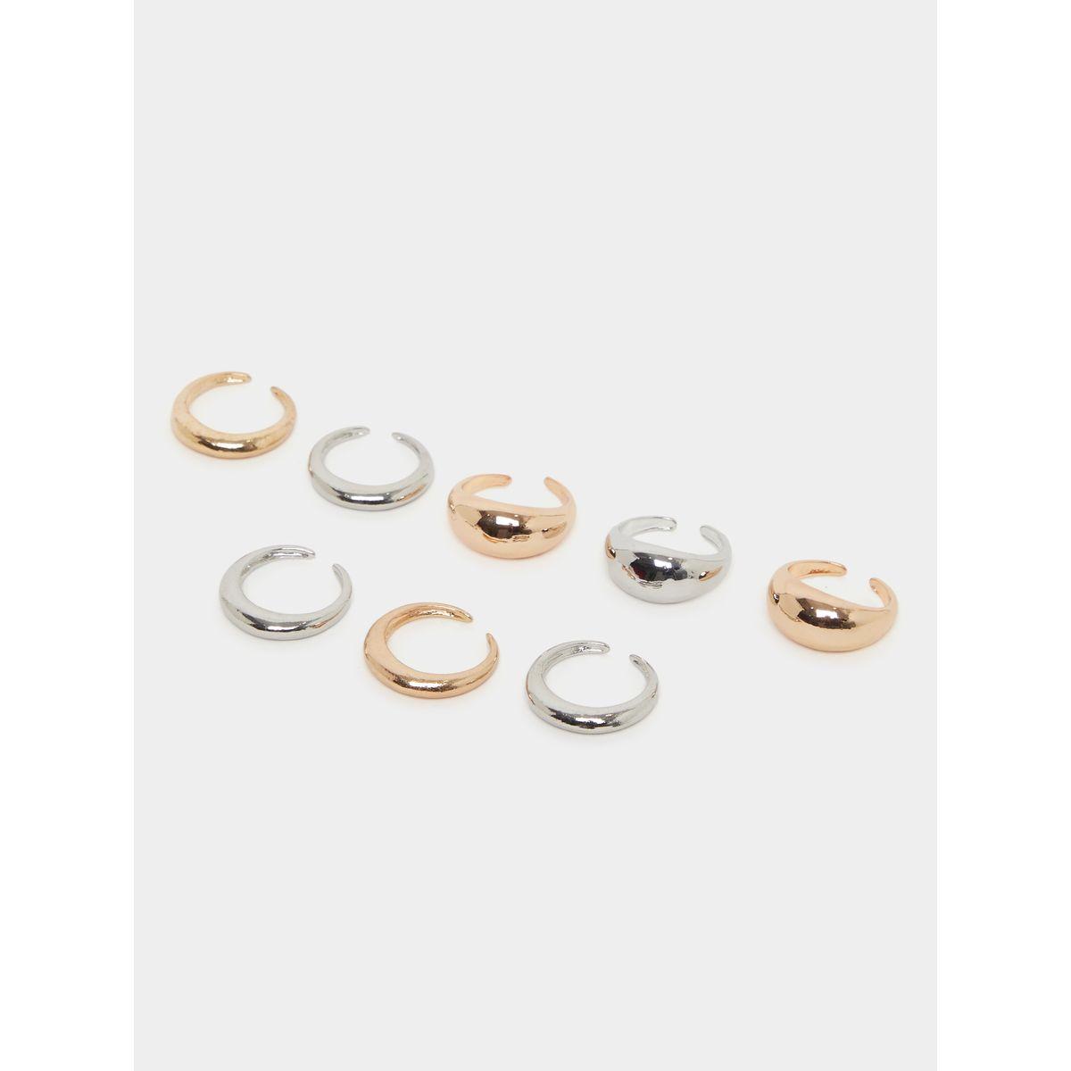 Styli Set of 8 - Plain Cuff Ring-women-watchesandjewellery-jewellery-rings-image-2