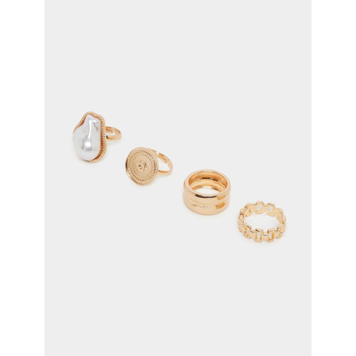 مجموعة من 4 خواتم كاجوال-women-watchesandjewellery-jewellery-rings-image-2