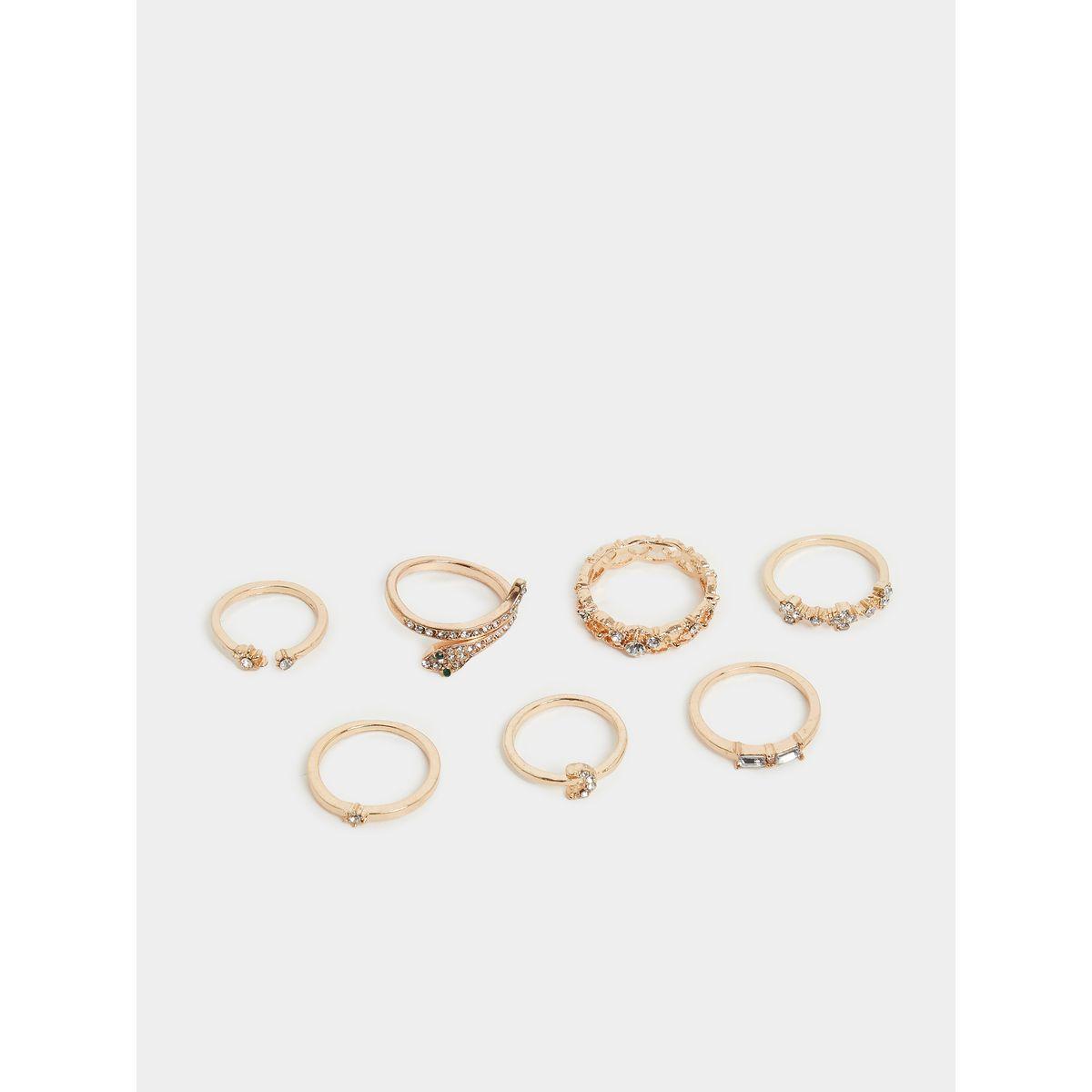 مجموعة من 8 خواتم كاجوال-women-watchesandjewellery-jewellery-rings-image-1