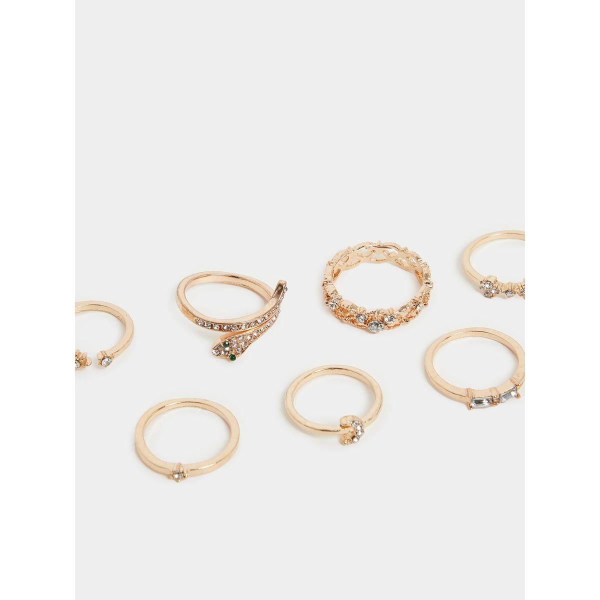 مجموعة من 8 خواتم كاجوال-women-watchesandjewellery-jewellery-rings-image-2