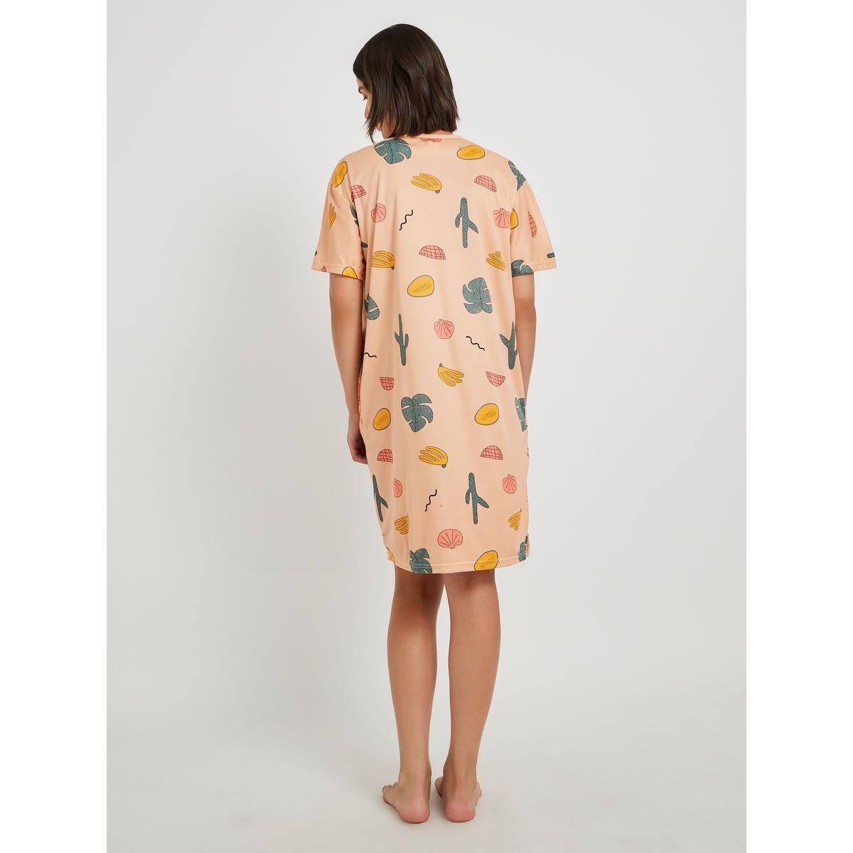 Styli All-Over Printed Short Sleeve Sleep T-Shirt-women-clothing-nightwear-nighties-image-4