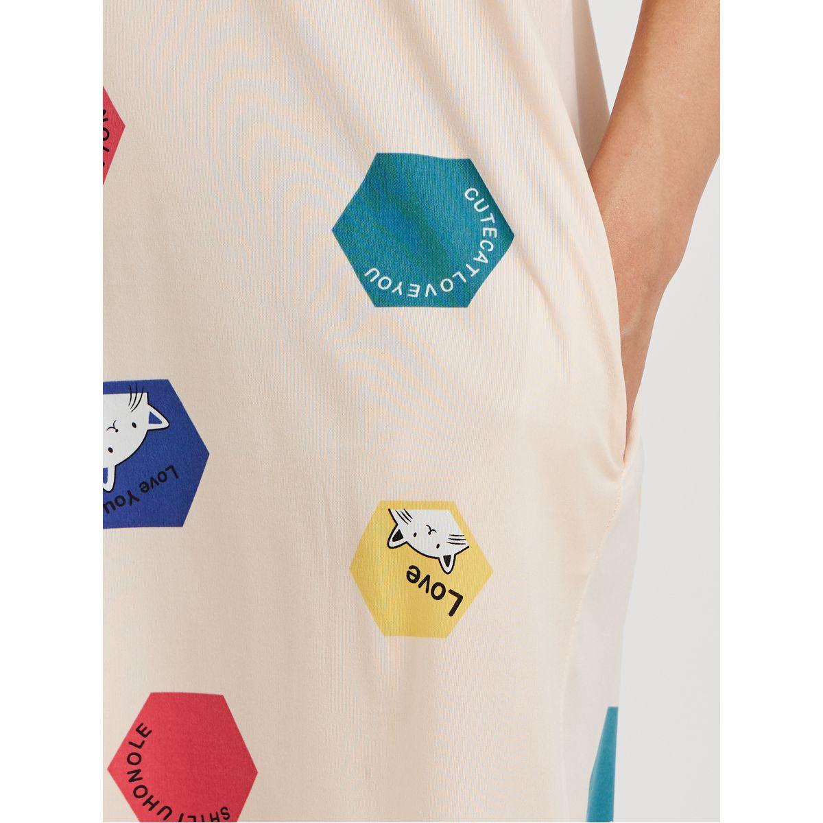 Styli All-Over Printed Short Sleeve Sleep T-Shirt-women-clothing-nightwear-nighties-image-3