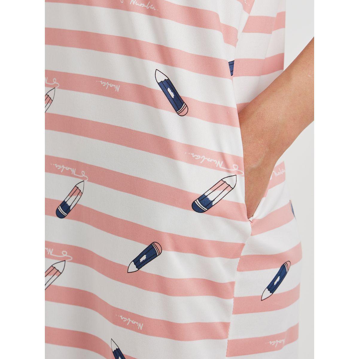 Styli All-Over Printed Short Sleeve Sleep T-Shirt-women-clothing-nightwear-nighties-image-3