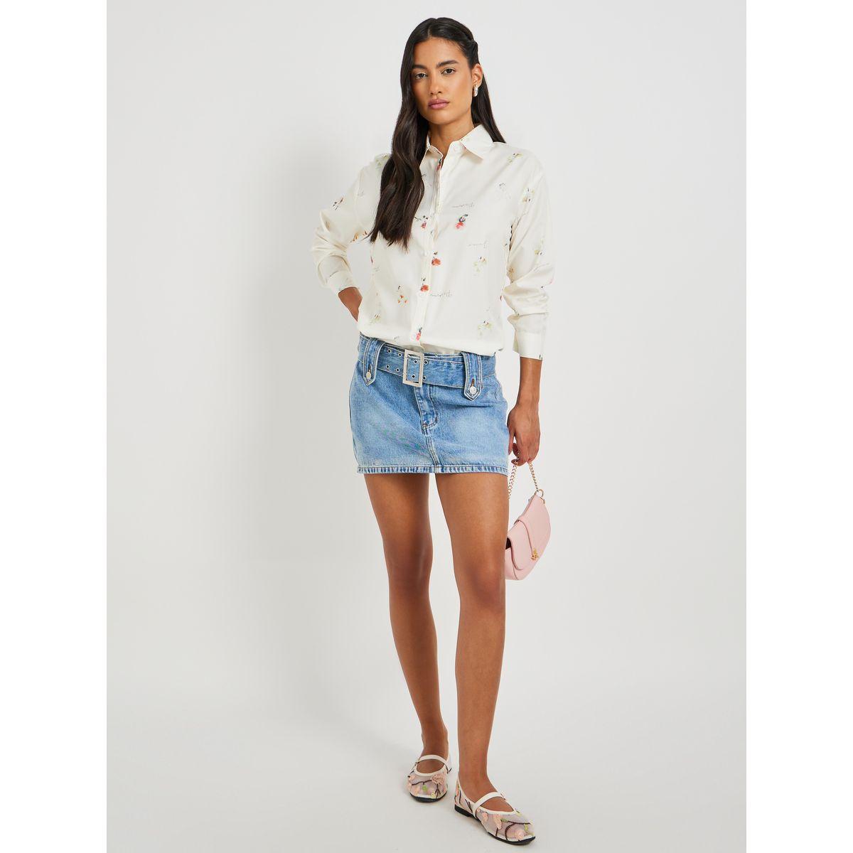 Styli Floral Print Spread Collar Oversized Shirt-women-clothing-shirtsandblouses-shirts-image-2