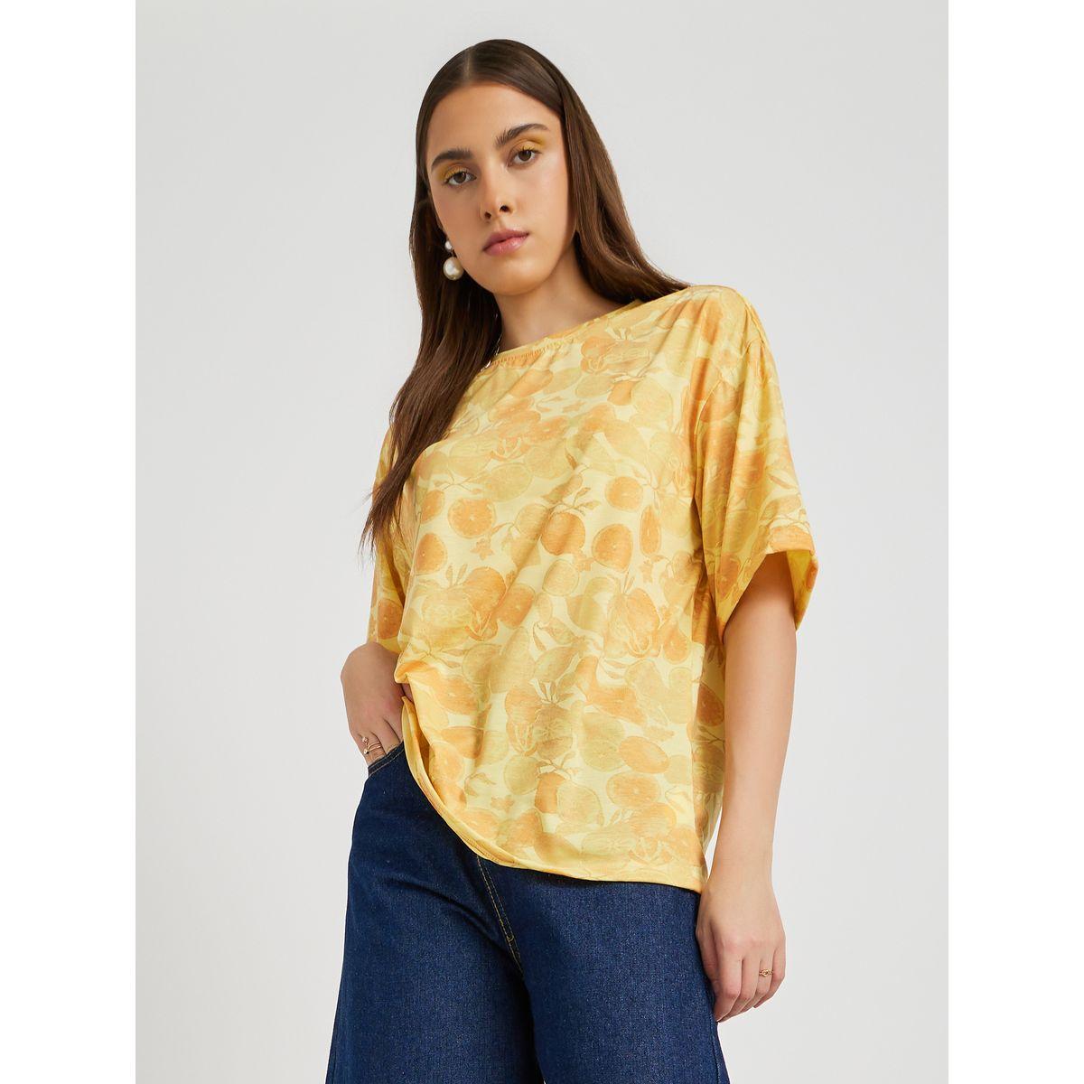 Styli All-Over Print Round Neck T-Shirt-women-clothing-tshirts-image-1