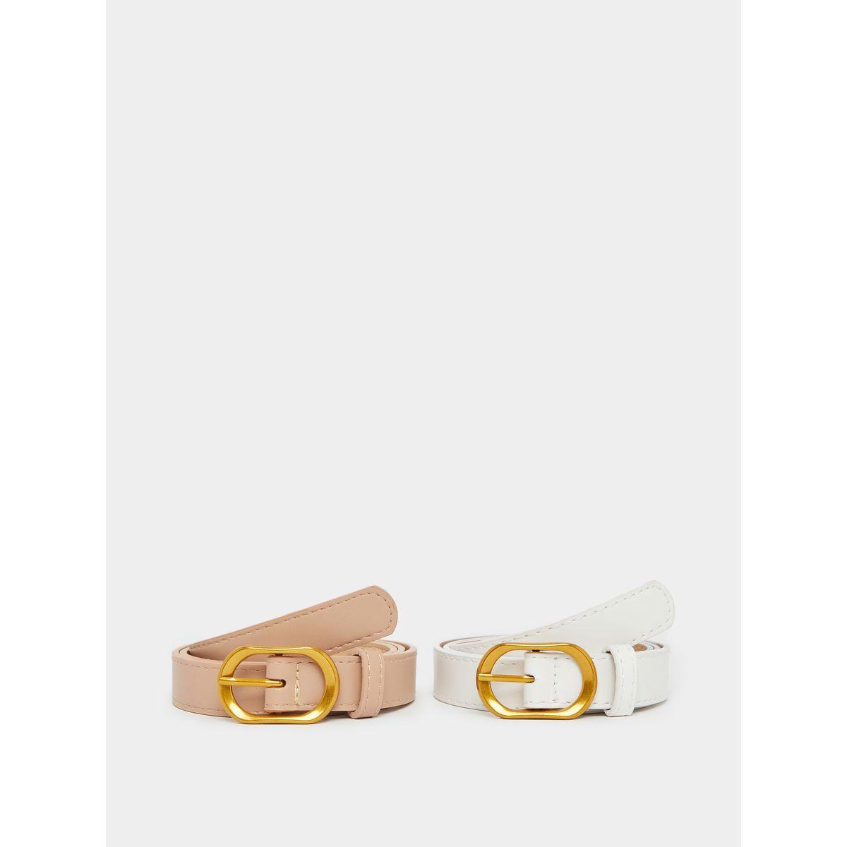 مجموعة من 2 حزام خصر سادة-women-clothingaccessories-belts-image-1