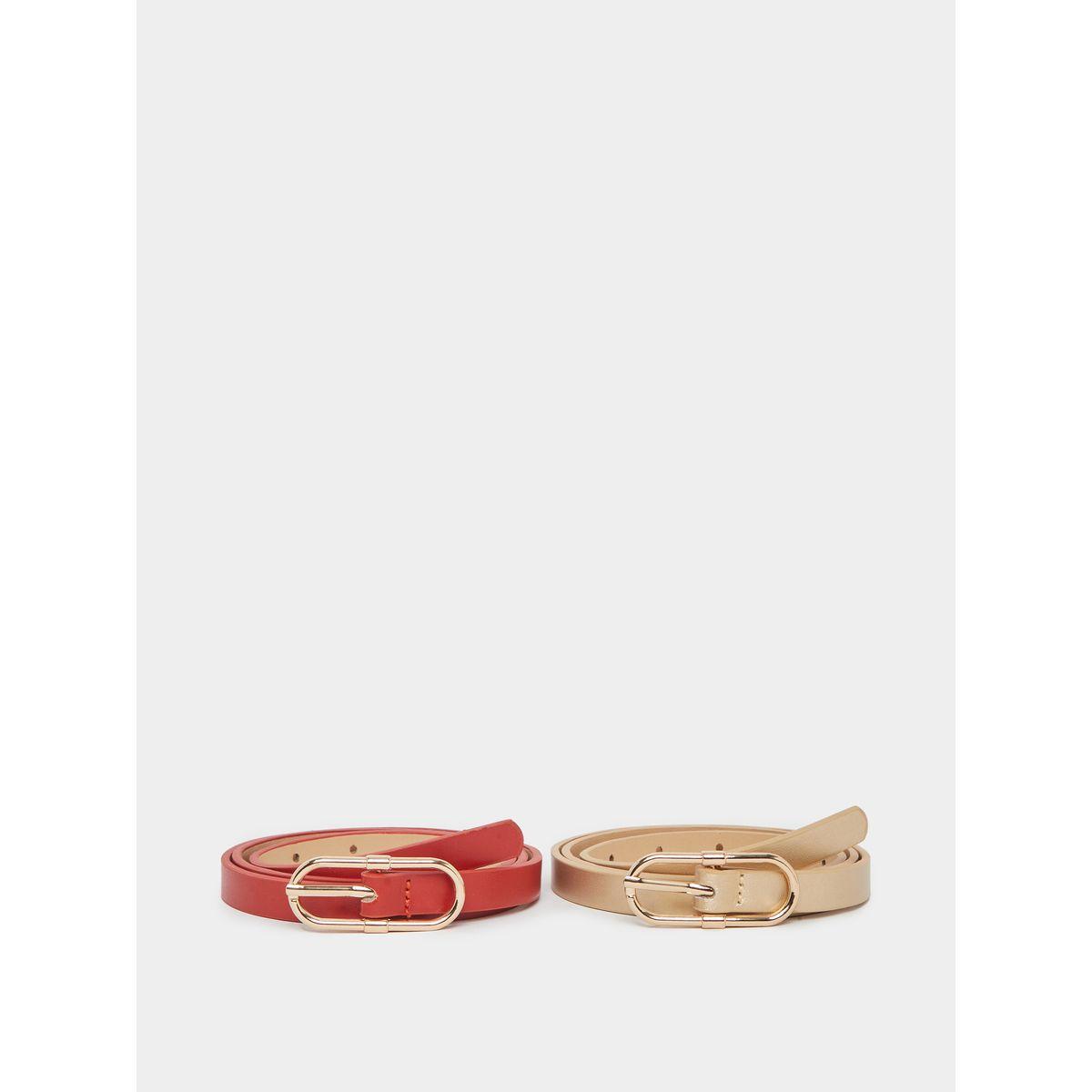 مجموعة من 2 حزام خصر سادة-women-clothingaccessories-belts-image-1