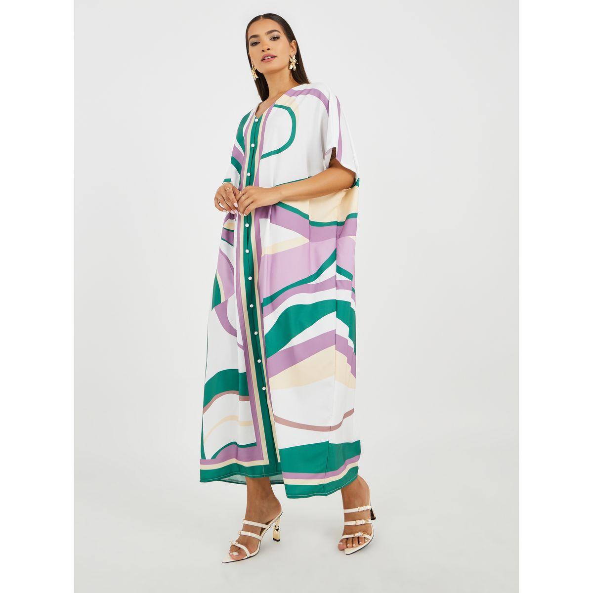 فستان بنمط قفطان مطبع بالكامل-women-arabicclothing-kaftan-image-1
