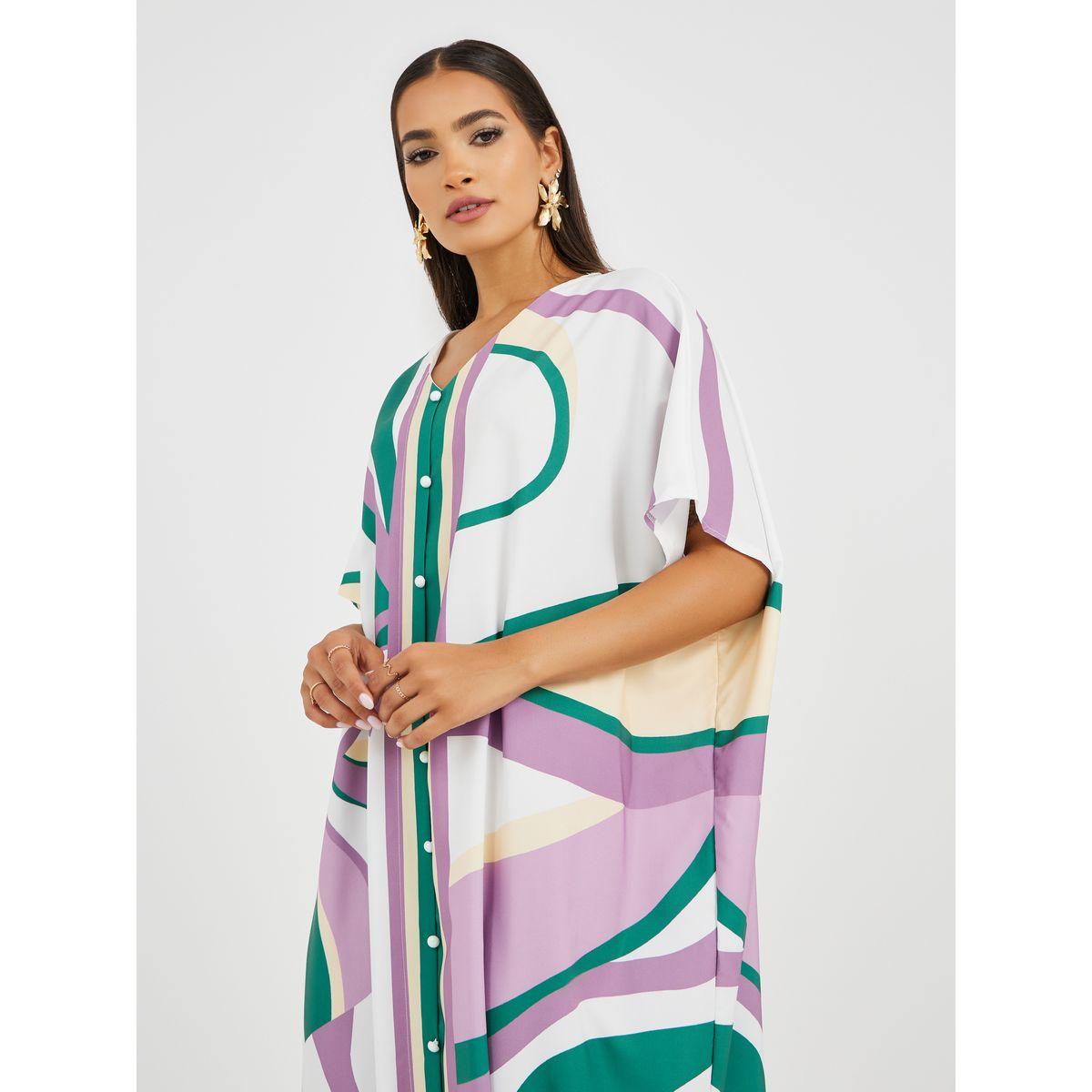 فستان بنمط قفطان مطبع بالكامل-women-arabicclothing-kaftan-image-3