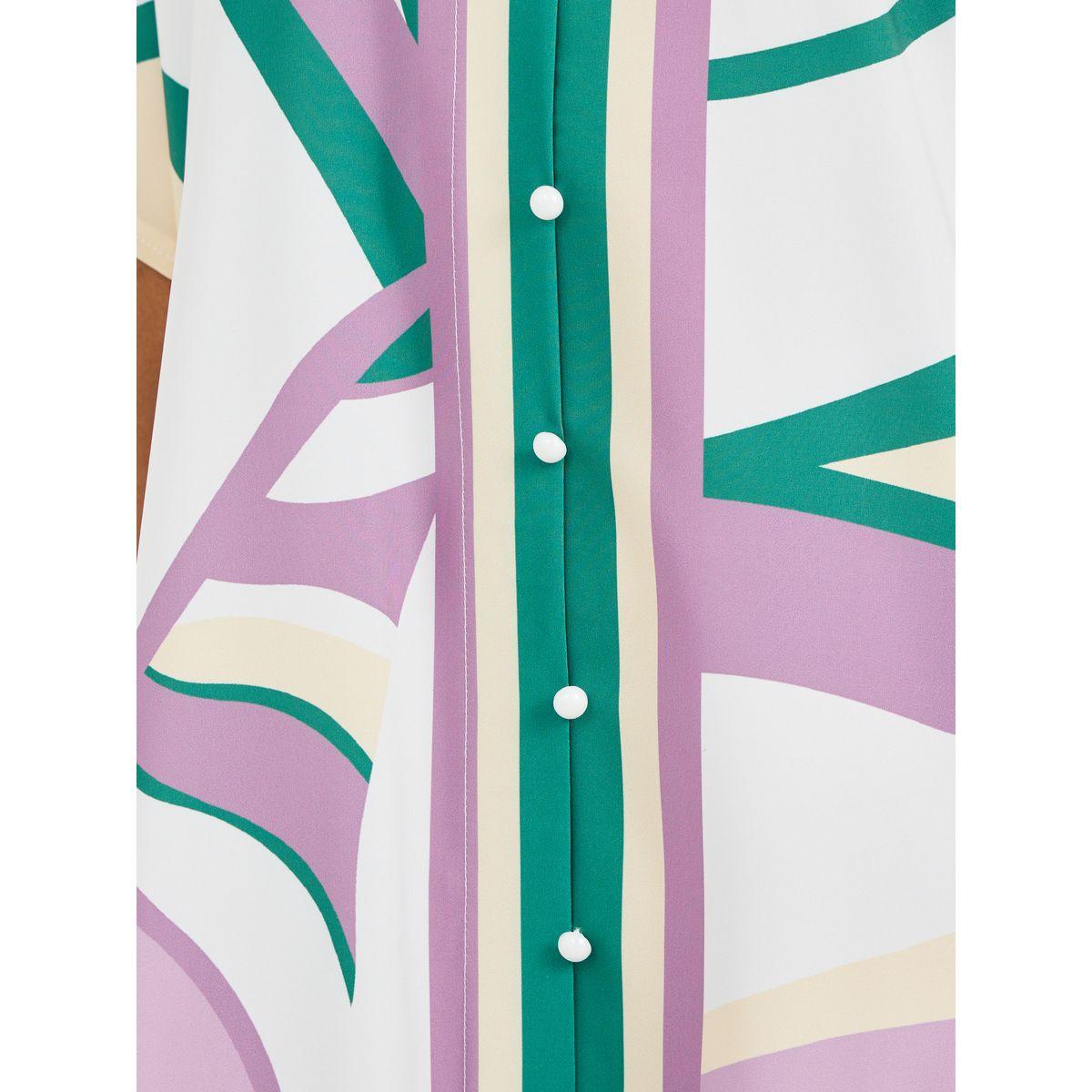 Keenly All-Over Print V-Neck Kaftan Dress-women-arabicclothing-kaftan-image-4