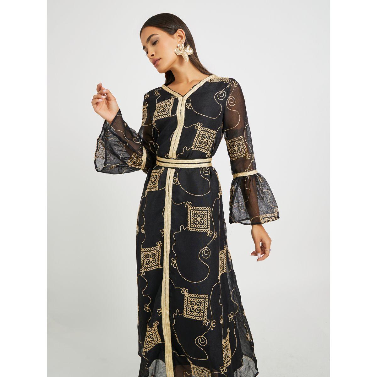جلابية بتفاصيل مُطرّزة ودانتيل-women-arabicclothing-jalabiyas-image-3