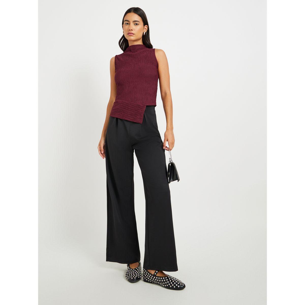 بلوزة بلا أكمام بحافة غير متماثلة الطول-women-clothing-shirtsandblouses-blouses-image-2