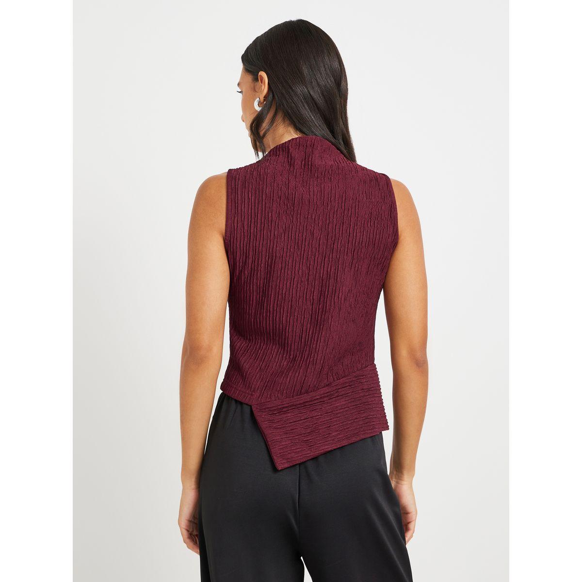 بلوزة بلا أكمام بحافة غير متماثلة الطول-women-clothing-shirtsandblouses-blouses-image-5