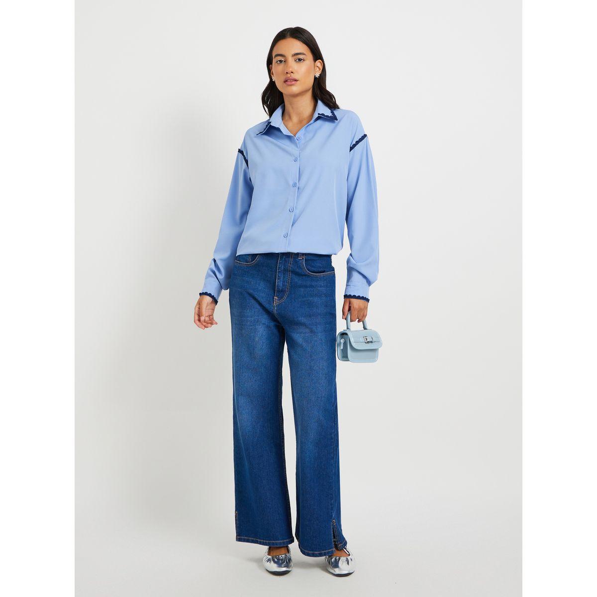 بلوزة فضفاضة بتفاصيل دانتيل-women-clothing-shirtsandblouses-shirts-image-2
