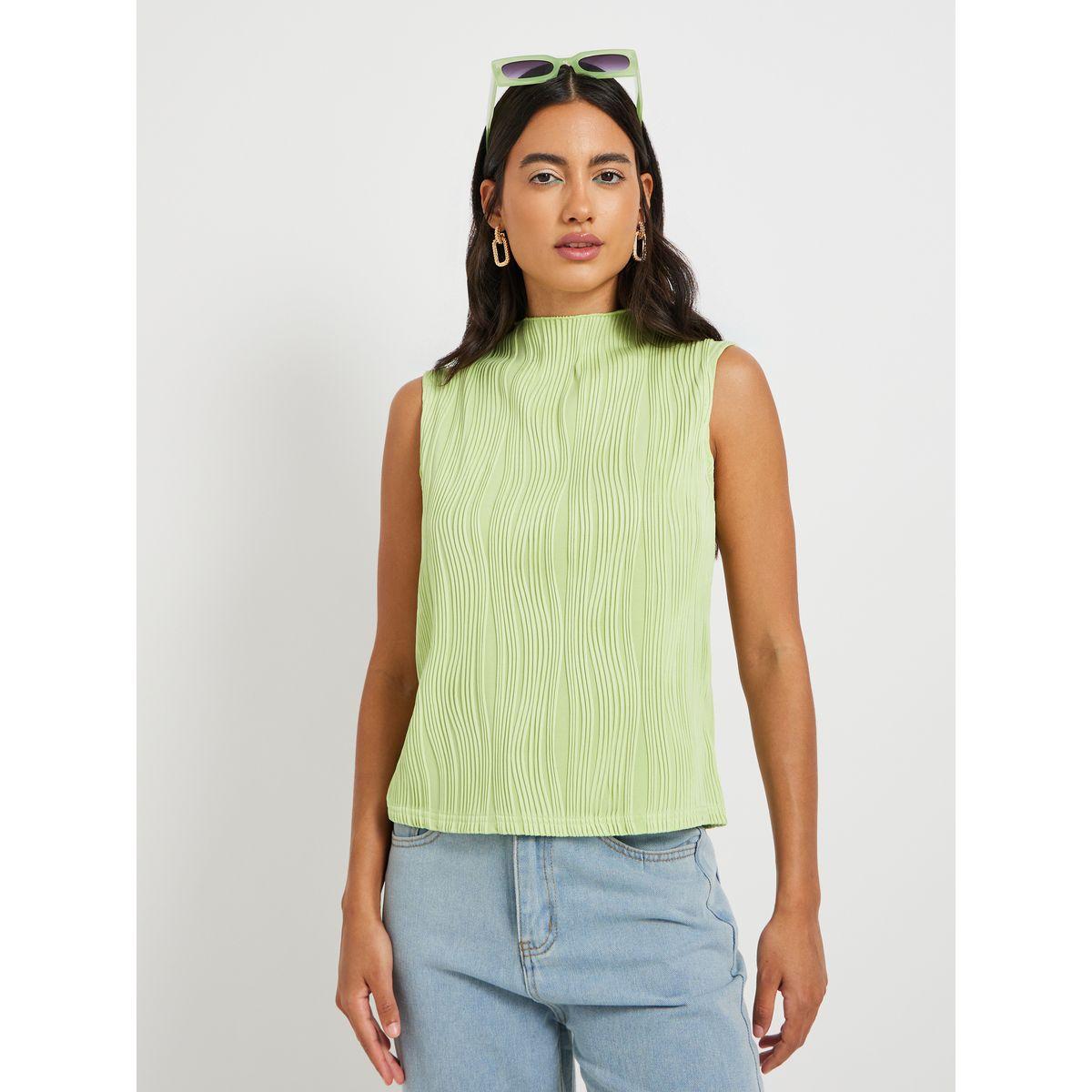 Styli Texture Striped Sleeveless Top-women-clothing-shirtsandblouses-blouses-image-3