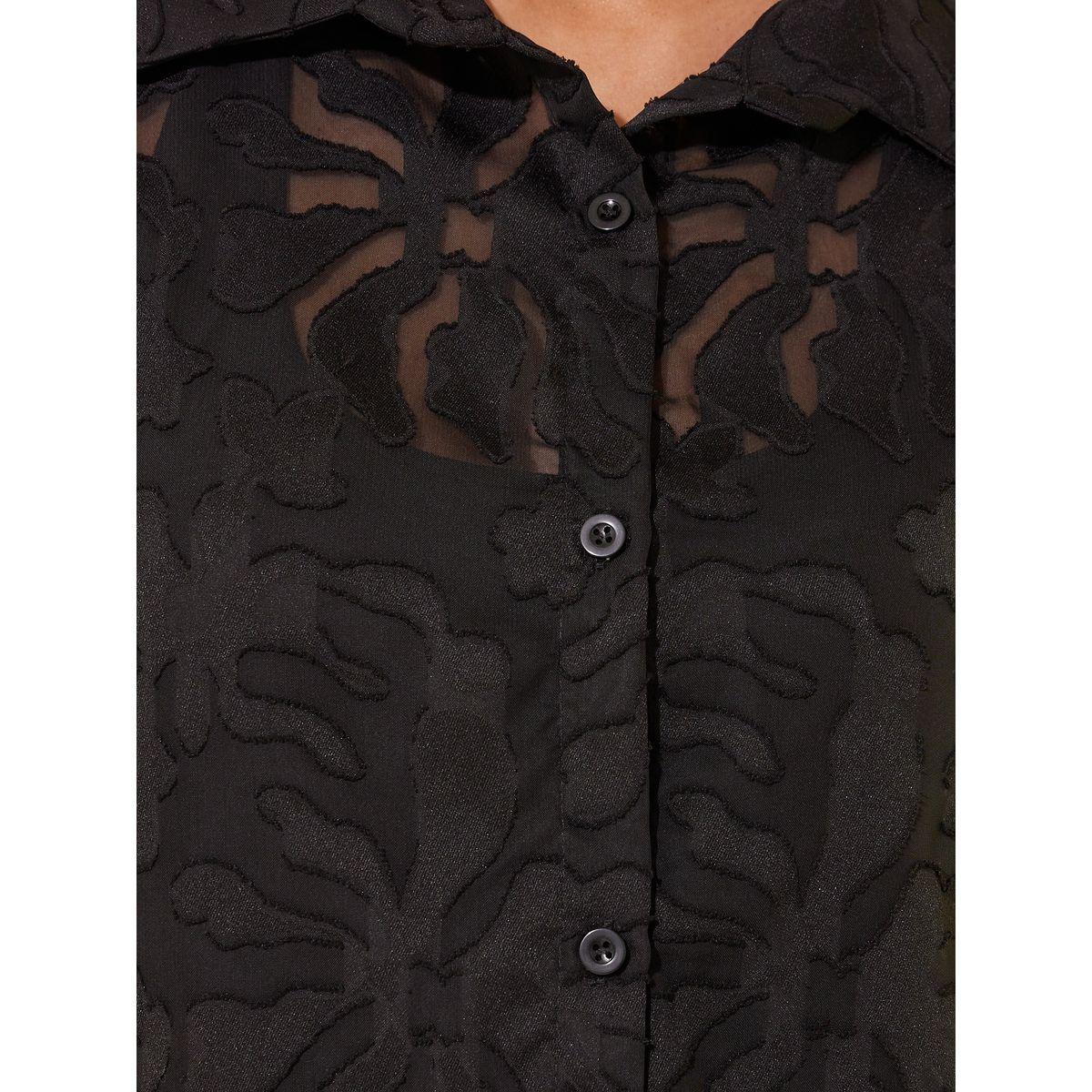 بلوزة فضفاضة جاكار بأكمام قصيرة-women-clothing-shirtsandblouses-shirts-image-4