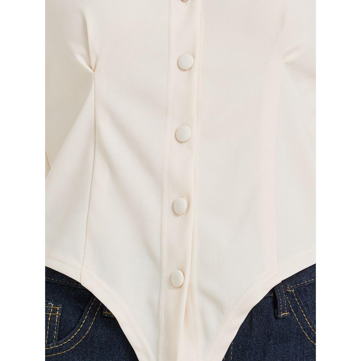 Styli Solid Buttoned Round Neck Blouse-women-clothing-shirtsandblouses-blouses-image-3